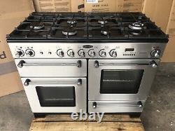 Cuisinière à double combustible en acier inoxydable Rangemaster Kitchener 110 avec hotte