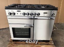 Cuisinière en acier inoxydable Rangemaster Professional Plus 100 D/F avec hotte