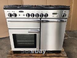 Cuisinière en acier inoxydable Rangemaster Professional Plus 100 D/F avec hotte
