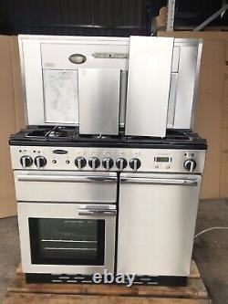 Cuisinière en acier inoxydable Rangemaster Professional Plus 100 D/F avec hotte