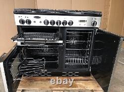 Cuisinière en acier inoxydable Rangemaster Professional Plus 100 D/F avec hotte