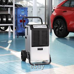 Déshumidificateur commercial portable de 50 litres de qualité industrielle avec roues