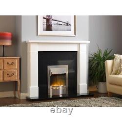 Dimplex Dakota Acier Inoxydable Encastré Effet de Flamme Électrique Optiflame 2kW