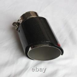 Embouts d'échappement en fibre de carbone TRiX Real Dry Akrapovic 2 en 3.25 out PAIRE ARGENTÉE