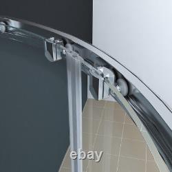 Enceinte de douche en quadrilatère 900x900mm avec porte coulissante et bac à douche, cabine en verre pour salle humide.