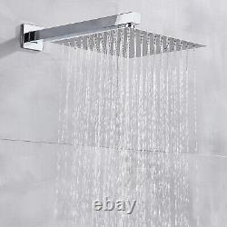 Ensemble de douche carré Chrome Digital Square 12 avec mitigeur 2 voies iBox, pomme de douche pluie et douchette