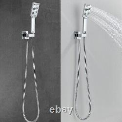 Ensemble de douche carré Chrome Digital Square 12 avec mitigeur 2 voies iBox, pomme de douche pluie et douchette
