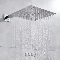 Ensemble de douche carré Chrome Digital Square 12 avec mitigeur 2 voies iBox, pomme de douche pluie et douchette