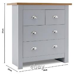 Ensemble de meubles de chambre à coucher avec commode, armoire de rangement, table de chevet et lit