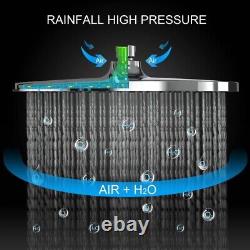 Ensemble de mitigeur de douche thermostatique 25cm Rond Pomme de douche en pluie chromée