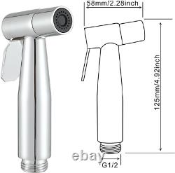 Ensemble de pulvérisateur de bidet mural en chrome avec mitigeur pour toilettes, douche musulmane et bidet chaud et froid