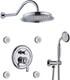 Ensemble De Robinet De Douche Antique 9'' Douche à Pluie Au Plafond Et Douchette à Main