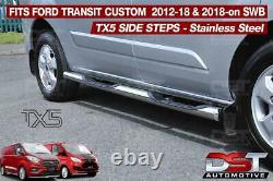 Ford Transit Barres Latérales Personnalisées Étapes Chunky Tx5 Acier Inoxydable Chrome Swb