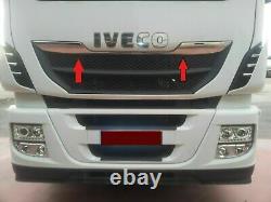 Grille avant chromée en acier inoxydable pour camion Iveco Stralis Hiway, 2 pièces