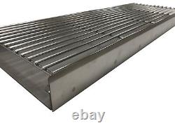Grille lourde pour barbecue en briques XL en aluminium et chromé avec grille et plateau de charbon de bois de qualité supérieure de 112 cm