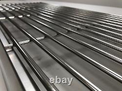 Grille lourde pour barbecue en briques XL en aluminium et chromé avec grille et plateau de charbon de bois de qualité supérieure de 112 cm