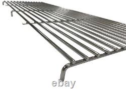Grille lourde pour barbecue en briques XL en aluminium et chromé avec grille et plateau de charbon de bois de qualité supérieure de 112 cm