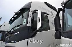 Housses de rétroviseur latéral pour s'adapter à Volvo FH5 Globetrotter XL 2021+ en acier inoxydable chromé