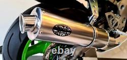 Kawasaki Zx7r Route Ronde En Acier Inoxydable Legal Motorbike Exhaust Can