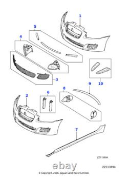 Kit de finition de tuyau d'échappement authentique Jaguar en acier inoxydable poli pour XF et XJ