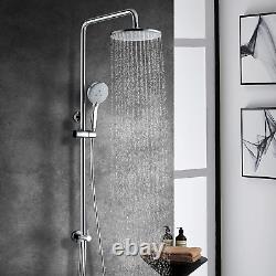 Kit de rail de douche, barre en acier inoxydable avec douche pluie de 9 pouces et tuyau de 180 cm, Han