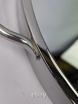 La Compagnie Blanche Plateau de Service Rond Sibton en Acier Inoxydable Boissons Dîner