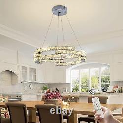 Lustres en cristal LED modernes Oninio, luminaire suspendu dimmable, hauteur réglable