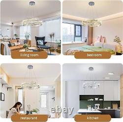 Lustres en cristal LED modernes Oninio, luminaire suspendu dimmable, hauteur réglable