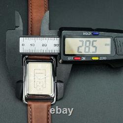 MONTRE HOMME BURBERRY BU1202 Carrée avec petite seconde Nouvelle Sangle État Neuf en Boîte