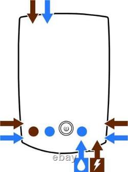 Manuel de douche électrique à alimentation manuelle avec tuyau en acier inoxydable 8,5 kW et eau automatique.