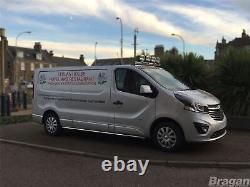 Marchepieds latéraux pour s'adapter au fourgon Nissan Primastar LWB 2022+ en acier inoxydable chromé