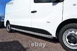Marchepieds latéraux pour s'adapter au fourgon Nissan Primastar LWB 2022+ en acier inoxydable chromé