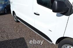 Marchepieds latéraux pour s'adapter au fourgon Nissan Primastar LWB 2022+ en acier inoxydable chromé