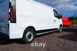 Marchepieds latéraux pour s'adapter au fourgon Nissan Primastar LWB 2022+ en acier inoxydable chromé