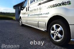 Marchepieds latéraux pour s'adapter au fourgon Nissan Primastar LWB 2022+ en acier inoxydable chromé