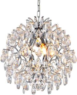 Meilleur Lustre Pendentif Moderne Noir en Cristal Goutte de Pluie Éclairage Plafonnier