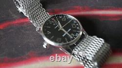 Montblanc TimeWalker GMT 7081 Montre Automatique Cadran Noir 42mm Date @6 Bracelet