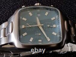 Montre Chronographe French Connection Fcuk Échantillon Rares Cadran Bleu Blanc Chromé