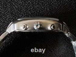 Montre Chronographe French Connection Fcuk Échantillon Rares Cadran Bleu Blanc Chromé