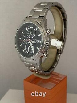 Montre Chronographe Homme Pulsar Cadran Noir Date Bracelet en Acier Inoxydable PF8363X1