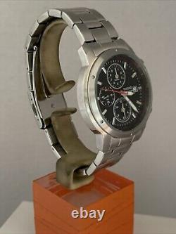Montre Chronographe Homme Pulsar Cadran Noir Date Bracelet en Acier Inoxydable PF8363X1