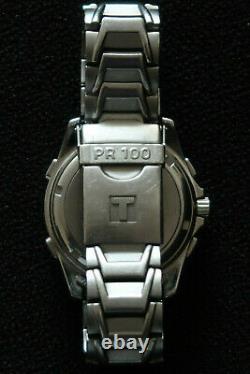 Montre Chronographe Homme Tissot Pr100 Cadran Noir Avec Bracelet En Acier Inoxydable A Classic