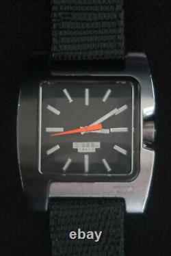 Montre Diesel Dz-1092 Cadran Noir et Argent Bracelet en Cuir de Lézard Noir Quartz pour Homme