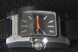Montre Diesel Dz-1092 Cadran Noir et Argent Bracelet en Cuir de Lézard Noir Quartz pour Homme