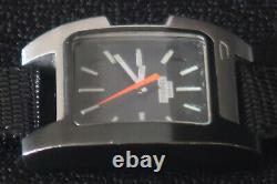 Montre Diesel Dz-1092 Cadran Noir et Argent Bracelet en Cuir de Lézard Noir Quartz pour Homme