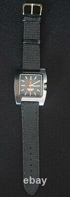 Montre Diesel Dz-1092 Cadran Noir et Argent Bracelet en Cuir de Lézard Noir Quartz pour Homme