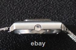 Montre Seiko 6119 5400 17 rubis automatique cadran brun et chromé bracelet en maille de requin