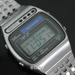 Montre Vintage Seiko Quartz Solaire Numérique 1979 Bracelet Original A156-5010 Rare