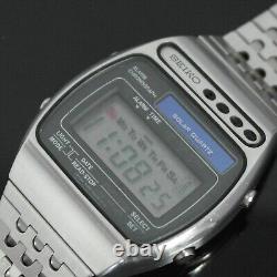 Montre Vintage Seiko Quartz Solaire Numérique 1979 Bracelet Original A156-5010 Rare