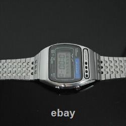 Montre Vintage Seiko Quartz Solaire Numérique 1979 Bracelet Original A156-5010 Rare